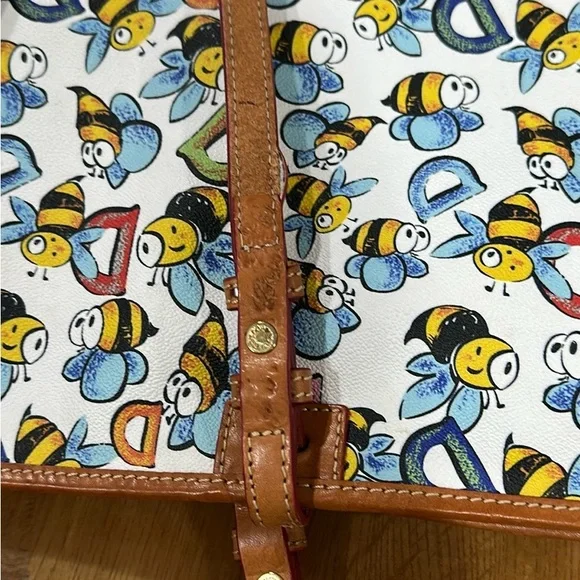 Dooney & Bourke Tan Leather Shoulder Bag with Brass Hardware - Picture 2 of 5